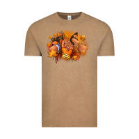 Fall Sneaker And Heel Afro Woman Vintage Tee | Teevron