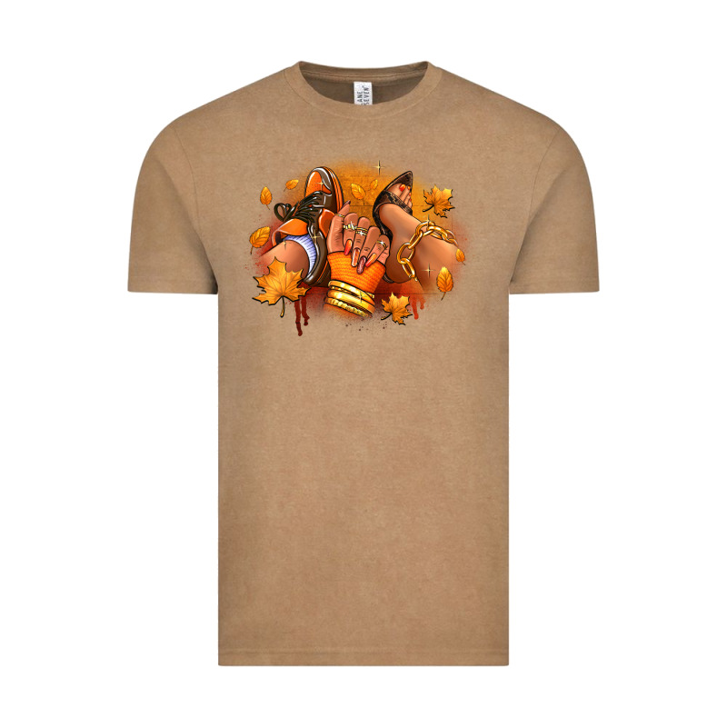 Fall Sneaker And Heel Afro Woman Vintage Tee by RanaPortraitStore | Teevron