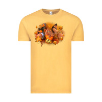 Vintage Mustard Fall sneaker and heel afro woman Vintage Tee - RanaPortraitStore