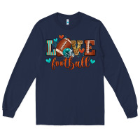 Navy love football Long Sleeve Tee - Zillion Design Studio