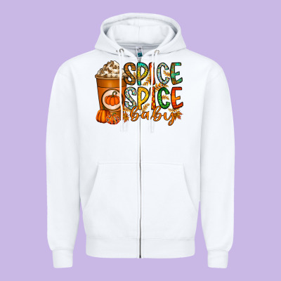Spice Spice Baby Zipper Hoodie Designed By Racoondesign