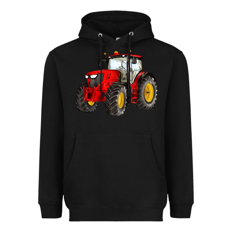 Western Farm Tractor Red Heavyweight Hoodie by Artiststas | Teevron