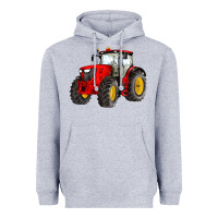 Heather Grey western farm tractor red Heavyweight Hoodie - Artiststas