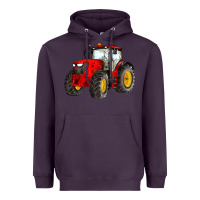 Plum western farm tractor red Heavyweight Hoodie - Artiststas