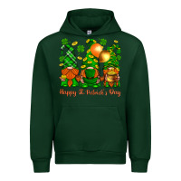 Forest Green happy st. patricks day with gnomies Urban Hoodie - BundleAndBundleShop