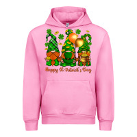 Fuchsia Pink happy st. patricks day with gnomies Urban Hoodie - BundleAndBundleShop