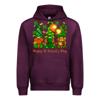 Mauve Wine happy st. patricks day with gnomies Urban Hoodie - BundleAndBundleShop