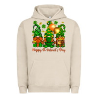 Pigment French Oak happy st. patricks day with gnomies Urban Hoodie - BundleAndBundleShop
