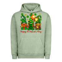 Pigment Oil Green happy st. patricks day with gnomies Urban Hoodie - BundleAndBundleShop