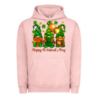 Pigment Salmon happy st. patricks day with gnomies Urban Hoodie - BundleAndBundleShop