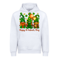 White happy st. patricks day with gnomies Urban Hoodie - BundleAndBundleShop