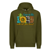 Army Green trust in the lord with all your heart Premium Hoodie - NancyCooperArtShop