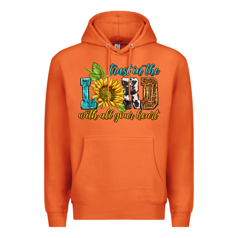 Trust In The Lord With All Your Heart Premium Hoodie by NancyCooperArtShop | Teevron