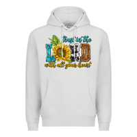 Dove Grey trust in the lord with all your heart Premium Hoodie - NancyCooperArtShop