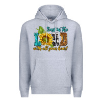 Heather Grey trust in the lord with all your heart Premium Hoodie - NancyCooperArtShop