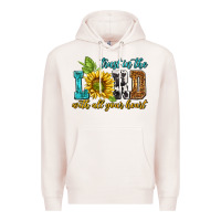 Pale Pink trust in the lord with all your heart Premium Hoodie - NancyCooperArtShop