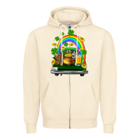 Sandshell st patricks shamrock gold beer truck Zipper Hoodie - FaDigitalArtStudio