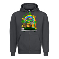 Smoke st patricks shamrock gold beer truck Zipper Hoodie - FaDigitalArtStudio