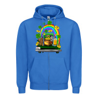 True Royal st patricks shamrock gold beer truck Zipper Hoodie - FaDigitalArtStudio