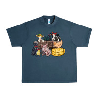 Midnight Navy farm animals wagon Urban Heavy Tee - Zillion Design Studio