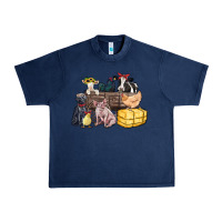 Navy farm animals wagon Urban Heavy Tee - Zillion Design Studio