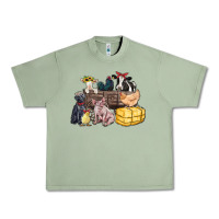 Oil Green farm animals wagon Urban Heavy Tee - Zillion Design Studio