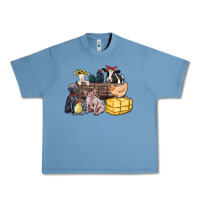 Pebble Blue farm animals wagon Urban Heavy Tee - Zillion Design Studio