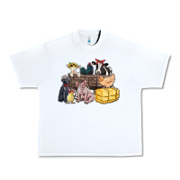 White farm animals wagon Urban Heavy Tee - Zillion Design Studio