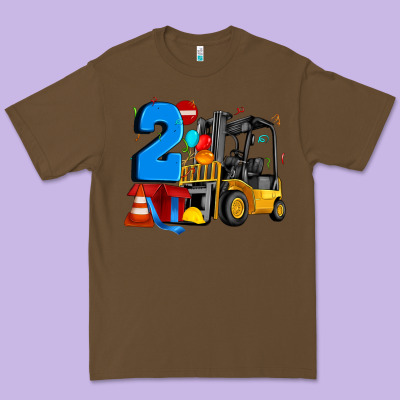 Forklift Birthday Two Premium Tee Designed By Artiststas