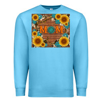 Ocean Blue sunflower gemstone and mom with cowhide Premium Sweatshirt - Artiststas