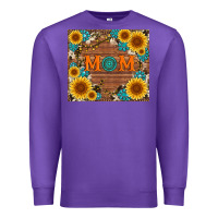 Purple sunflower gemstone and mom with cowhide Premium Sweatshirt - Artiststas
