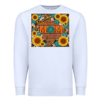 White sunflower gemstone and mom with cowhide Premium Sweatshirt - Artiststas