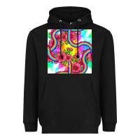 Black tie dye floral seamless pattern Heavyweight Hoodie - BundleAndBundleShop