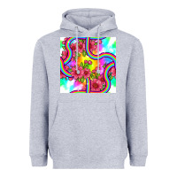 Heather Grey tie dye floral seamless pattern Heavyweight Hoodie - BundleAndBundleShop