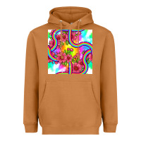 Meerkat tie dye floral seamless pattern Heavyweight Hoodie - BundleAndBundleShop