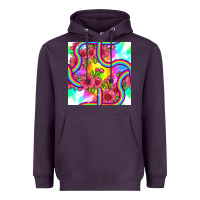 Tie Dye Floral Seamless Pattern Heavyweight Hoodie | Teevron