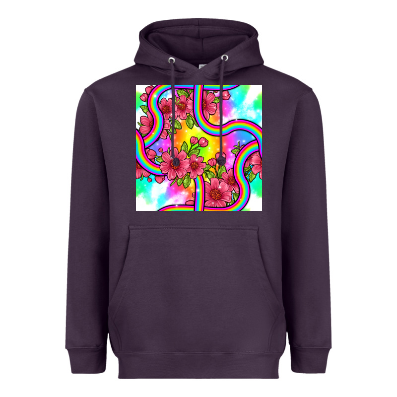 Tie Dye Floral Seamless Pattern Heavyweight Hoodie by BundleAndBundleShop | Teevron