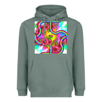 Sage tie dye floral seamless pattern Heavyweight Hoodie - BundleAndBundleShop