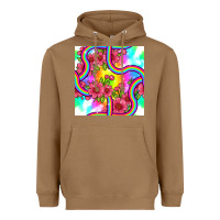 Toasted Coconut tie dye floral seamless pattern Heavyweight Hoodie - BundleAndBundleShop