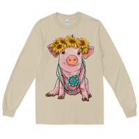 Mushroom sunflower pig with gemstone Long Sleeve Tee - RanaPortraitStore