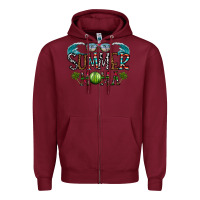 Burgundy summer mama Zipper Hoodie - CowhideDigitalArt