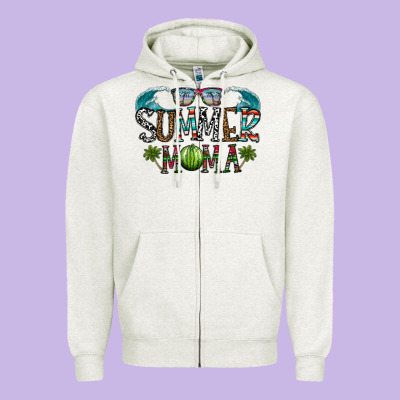 Summer Mama Zipper Hoodie Designed By Cowhidedigitalart