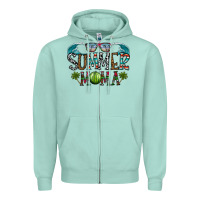 Seafoam summer mama Zipper Hoodie - CowhideDigitalArt