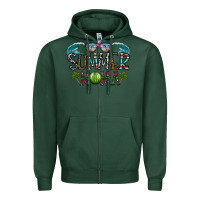 Sports Green summer mama Zipper Hoodie - CowhideDigitalArt