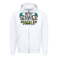 White summer mama Zipper Hoodie - CowhideDigitalArt