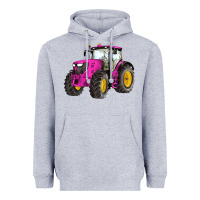 Heather Grey western farm tractor pink Heavyweight Hoodie - Artiststas