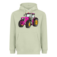 Matcha western farm tractor pink Heavyweight Hoodie - Artiststas