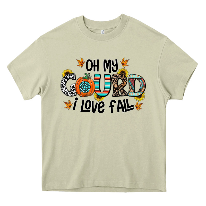 Oh My Gourd I Love Fall Heavy Core Tee by CowhideDigitalArt | Teevron