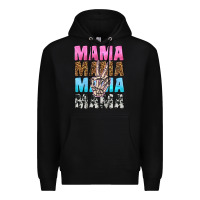 Black mama skeleton peace leopard pattern Premium Hoodie - NancyCooperArtShop