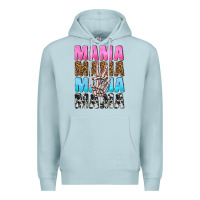 Blue Mist mama skeleton peace leopard pattern Premium Hoodie - NancyCooperArtShop